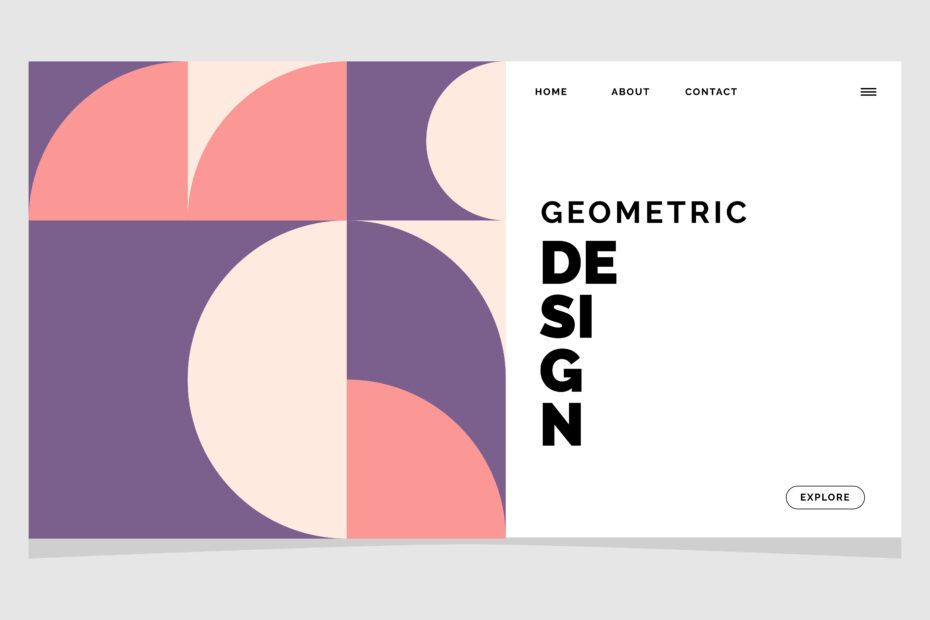 Colourful abstract geometric shapes background Vector illustration